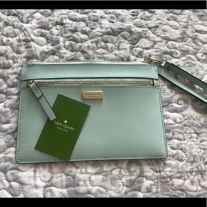 NWT Kate Spade Tiffany blue clutch